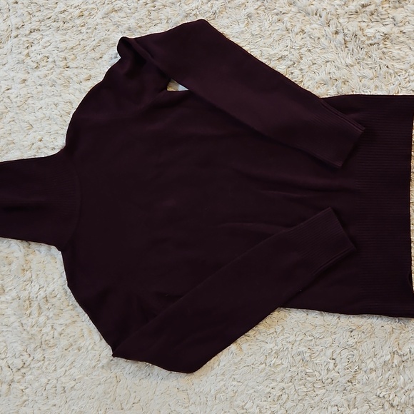 French Connection Burgundy Knit Turtleneck Sweater - Picture 2 of 6